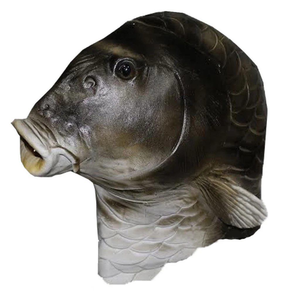 M-scara-de-peixe-realista-l-tex-cabe-a-animal-m-scara-cinza-peixe-traje ...