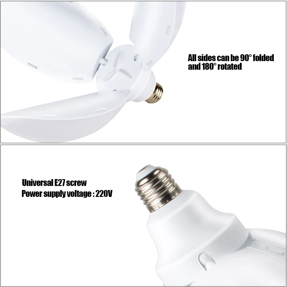 45W E27 Petal Led Bulb LED Light Non-Flicker SMD2835 AC85V-265V Super Bright Led Lamp Angle-Free Adjustable Lampada