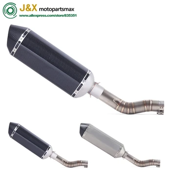 

GSXR1000 GSX R1000 GSXR 1000 Modified Middle Link Pipe Slip On Full System motorcycle Exhaust For suzuki GSXR1000