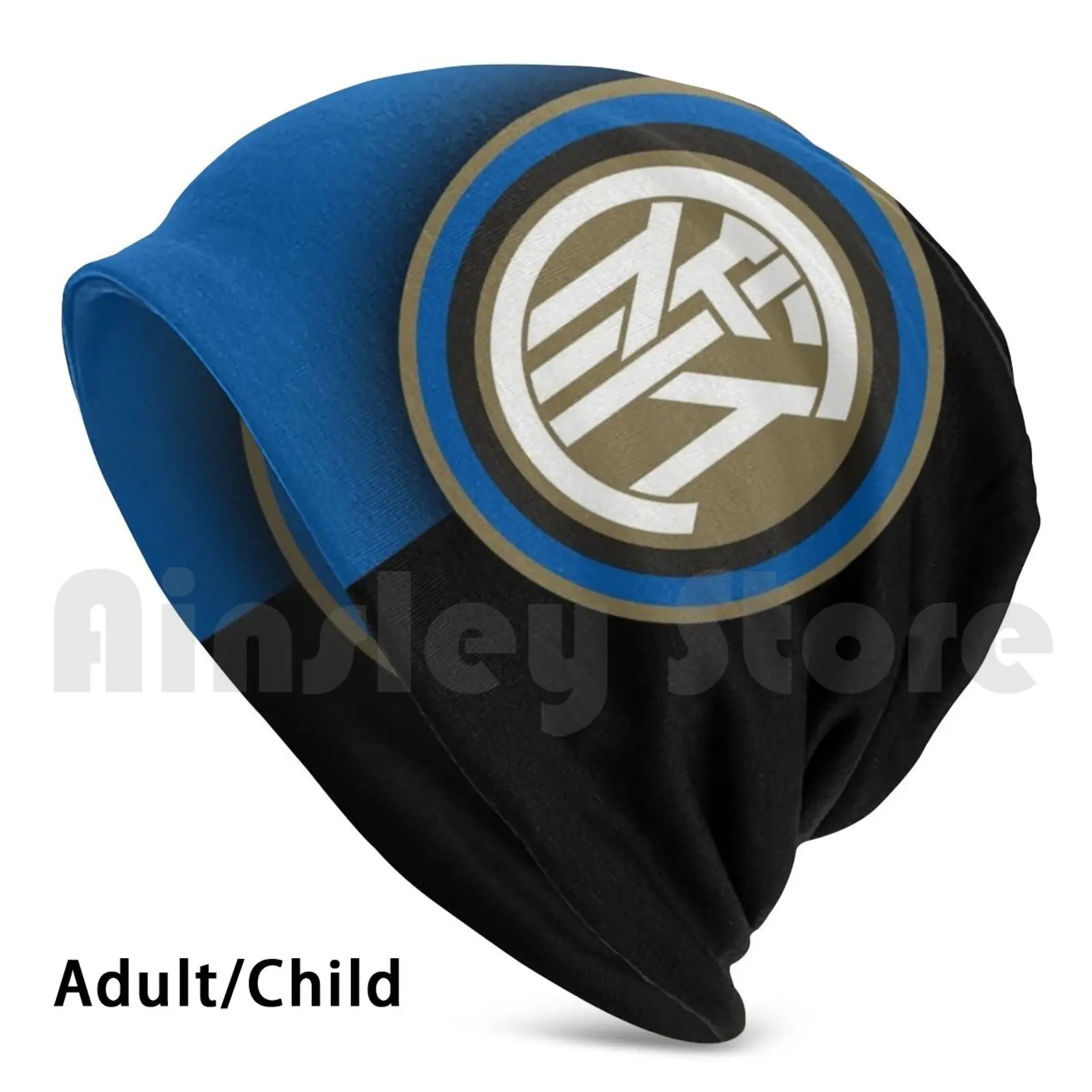 Beanies Knit Hat Hip Hop Soccer Football Euro Club Italy Inter black skully hat