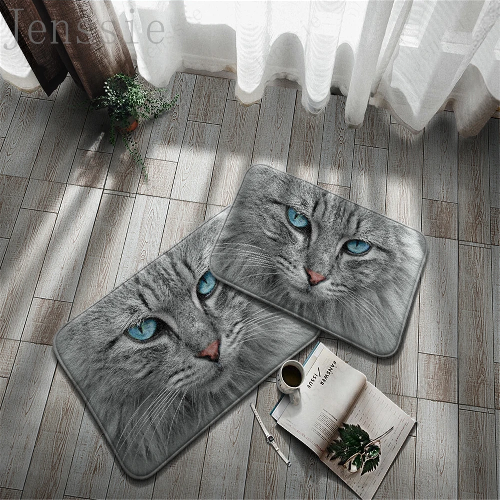 Anti-Skit Doormats Animals Soft Carpet Cat Pet 3D Printing Cute Floor Mat For Home Entrance Porch Kitchen Bedroom Decoration Rug Anti-Skit Doormats Animals Soft Carpet Cat Pet 3D Printing Cute Floor Mat For Home Entrance Porch Kitchen Bedroom Decoration Rug