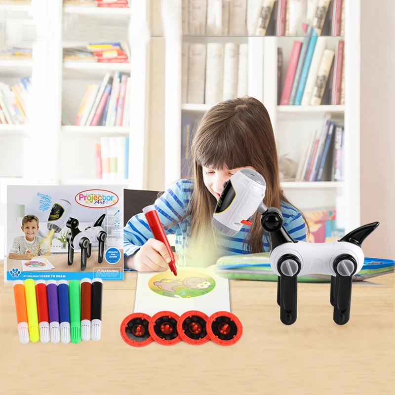 

Children Projection Painting Toy Early Education Fun Led Drawing Table Toys Kids Painting Board Desk Arts and Crafts Child Gift