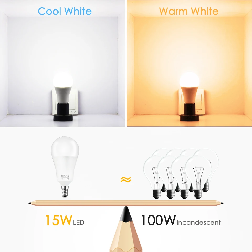 Wifi светодиодный светильник 15 Вт умная лампа E14 AC100V 220V умный дом приложение голосовой пульт дистанционного управления Настольная лампа с Alexa и Google Home