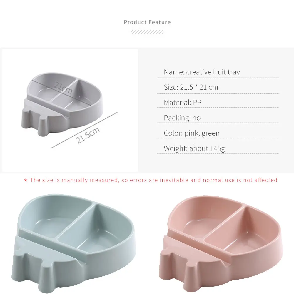 Hot Modern Living Room Creative Modeling Lazy Snack Bowl Plastic Double Storage Box Snack Bowl Lazy Melon Fruit Bowl Dishes