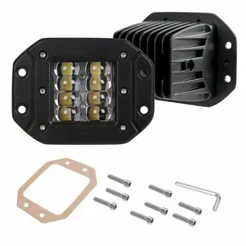 

2pcs New Diecasting aluminum alloy 4"inch Combo LED Work Light And Mounting Brackets For Automobile