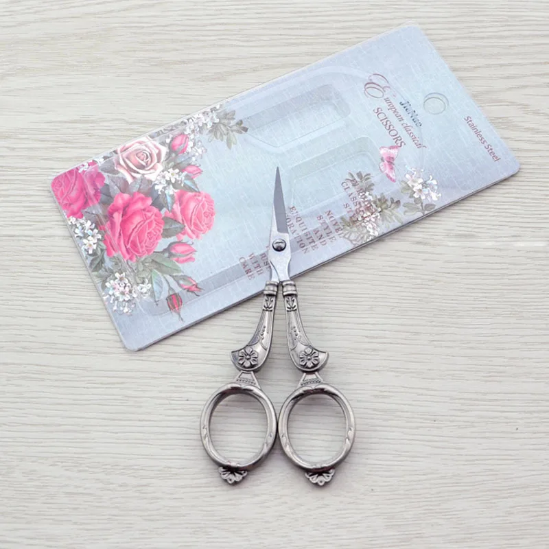

Manufacturers Direct Selling European Style Stainless Steel Vintage Scissors Zakka Handwork Scissors Small Nail-scissor Characte