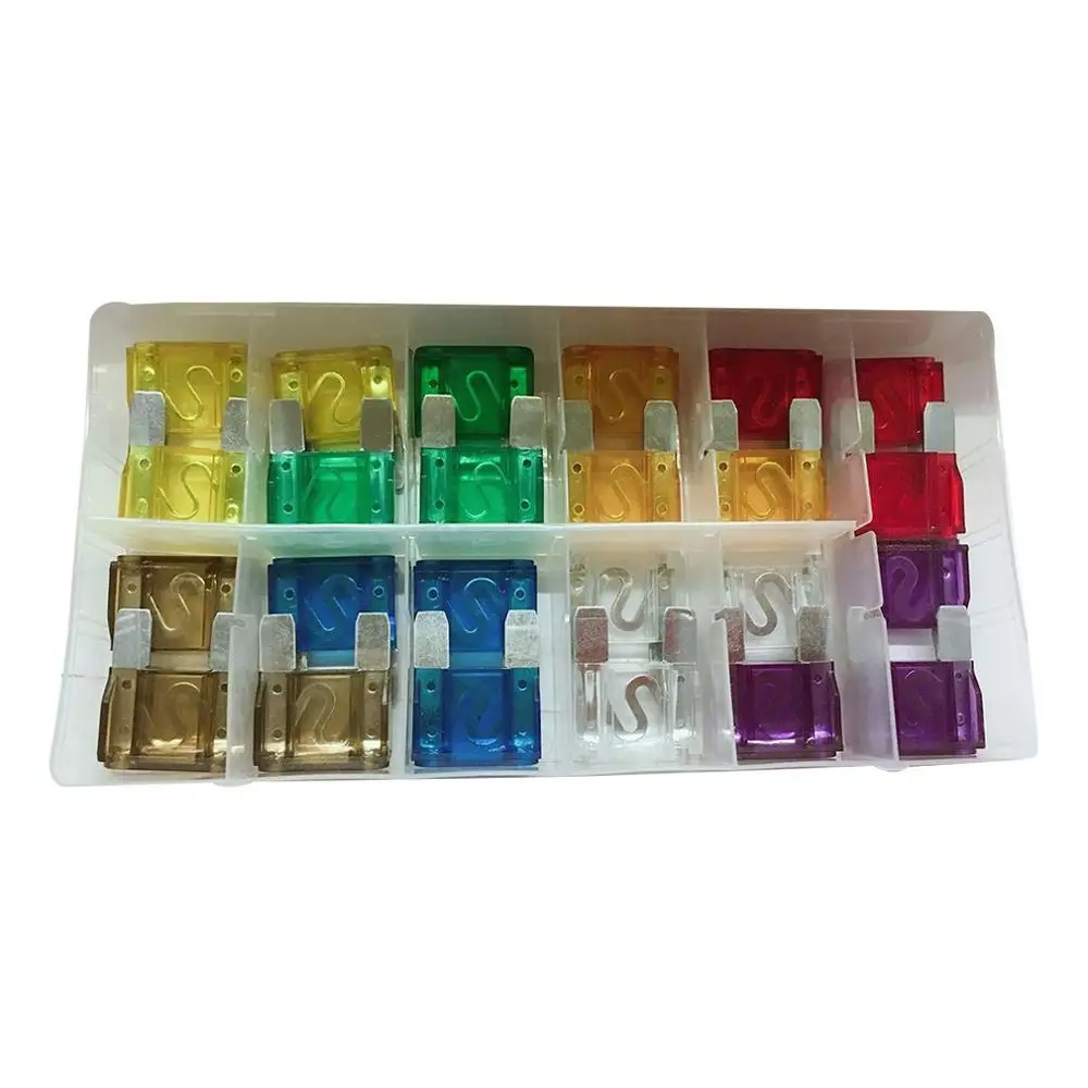 Low Voltage 24Pcs 20A 30A 40A 50A 60A 70A 80A 10A Large Insert Fuse Large Automotive Fuse Kit Fuse Box