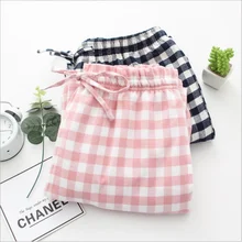 Осень-зима новые пары польский хлопок спальный плавки женский ночной повседневные женские брюки в клетку пижамные Штаны Большие размеры