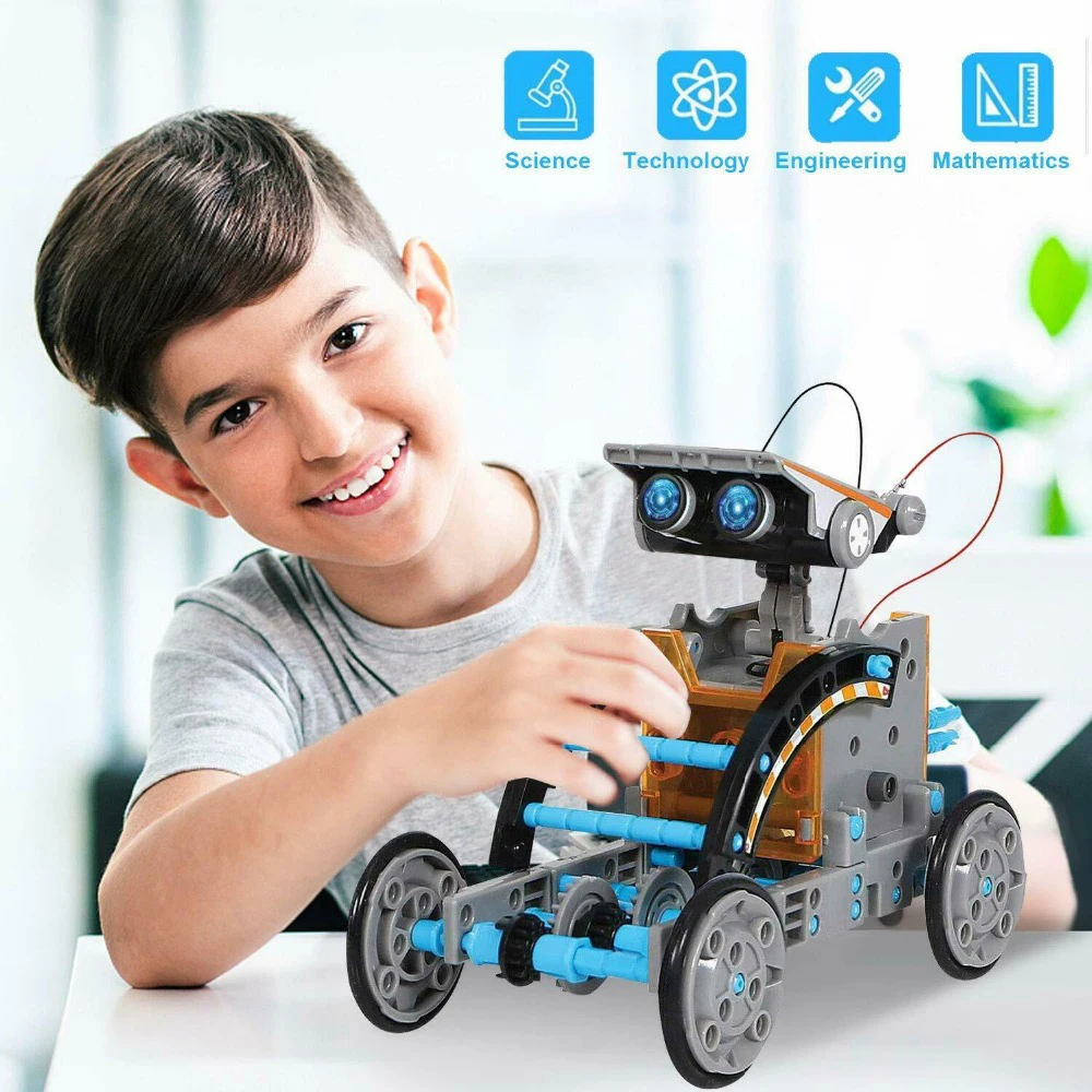 DIY Educational STEM Toys For Boys 8 9 10 11 years old Kids Solar  Interactive Constructor Robot Science Kits 13 in 1 Gift - AliExpress