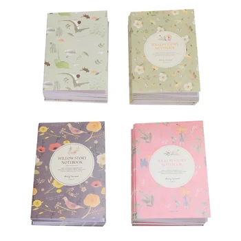 

50 Pcs Birds and Flowers Series Mini Notebook Blank Pages Small Notebooks Exercise Book for Office School (Mixed Style)