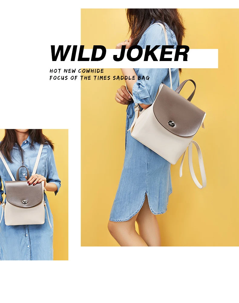 Girls Smart Backpack Preppy Style School Backpacks Genuine Leather Mini Women Backpack Ladies Kawaii Travel Bags Daypack mochila