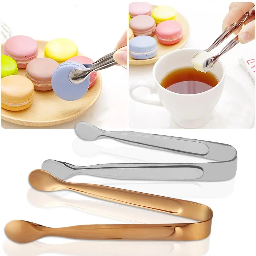 Нержавеющая сталь сахарный зажим круглый розовый Золотой кубик льда для сахара