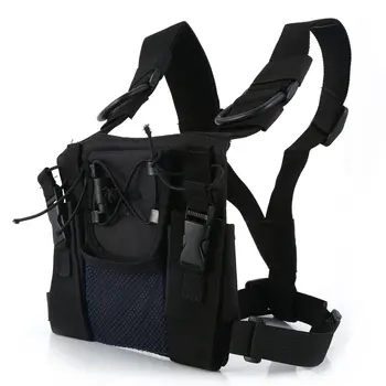 

Radio Harness chest Front Pack Pouch Holster Carry bag for Baofeng UV-5R UV-82 UV-9R BF-888S TYT For Motorola Walkie Talkie