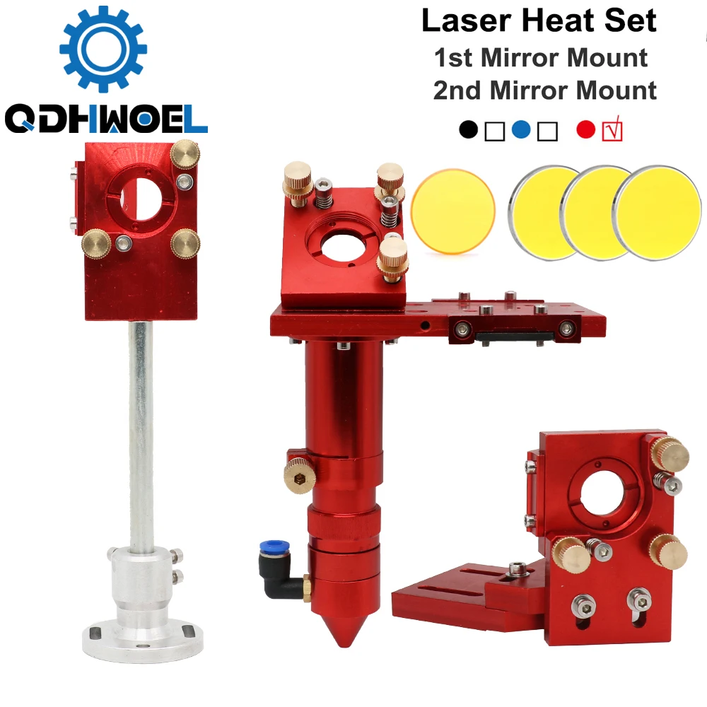 CO2 Laser Mo Mirrors*3PCS GaAs Focus Lens*1PCS For 80W-150W Engraver Cutter 
