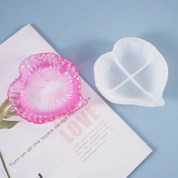 

Silicone Mould DIY Crafts Jewelry Making Tools Crystal Epoxy Resin Mold Leaf Plate Petal Storage Organizer Decoration Casting
