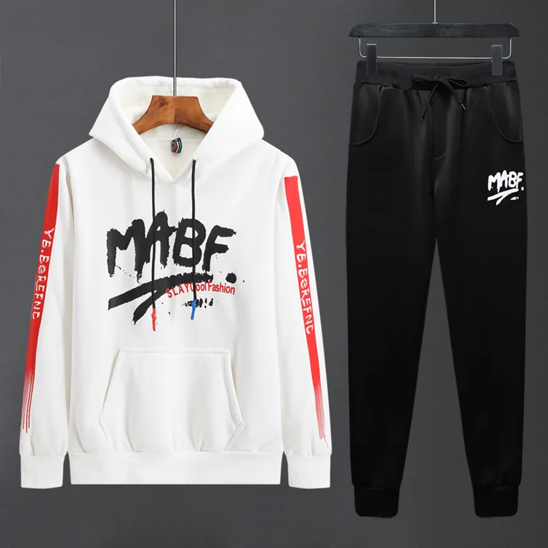 Hoodie Plus Velvet Thick Set New Style Men'S Wear Teenager High School Student Uniform Autumn Men's