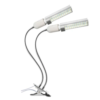 

Grow Light, 60W Full Spectrum Grow Lamp, Dual Head Gooseneck Plant Lights for Indoor Plants with Replaceable Bulb, 3 Switch Mode