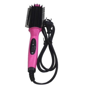 

Anion Fast Heat Curler Hair Straightener Electric Hair Comb Brush Straightening Irons Multifunction Salon Curling Tool EU Plug