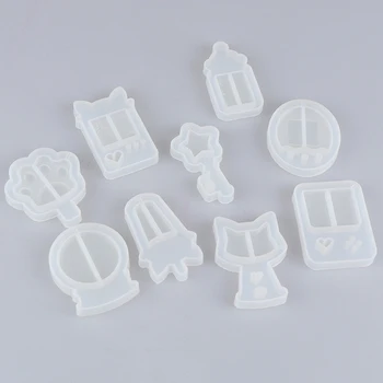 

Transparent Gumball Machine Shaker Silicone Molds Milk Bottle Epoxy Resin Game Shaker Charms Magic Wand DIY Jewelry Craft Tool