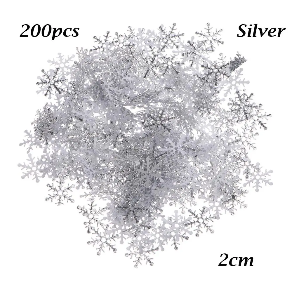 6 100/200/300Pcs Handmade Colorful Glitter Christmas Snowflake Ornament Birthday Party Wedding Decoration Home Decor Accessory - Цвет: 6