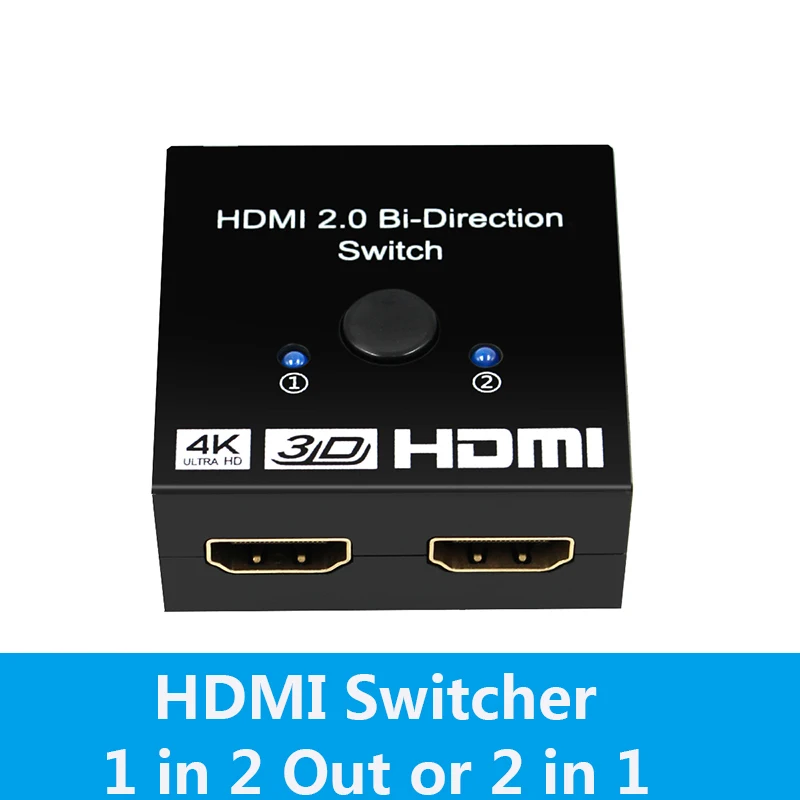 HDMI переключатель 4K двунаправленный 1x 2/2x1 2 0 разделитель в 1 выход адаптер для PS4 ТВ