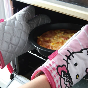 

High-quality pink 2Piece Cute Fashion Cartoon Animal cat Kitchen Cooking microwave baking BBQ oven potholders oven mitts kitchen