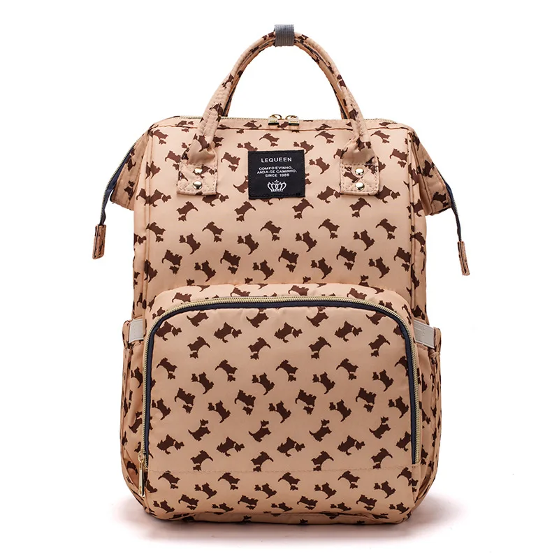 Dog Khaki Сумка для подгузников, рюкзак для мам, сумка для беременных, большая сумка для подгузников, Bolsa Maternida, с принтом, Bebe, детская сумка, рюкзак для путешествий, для ухода за ребенком, гидросумка - Цвет: Dog Khaki
