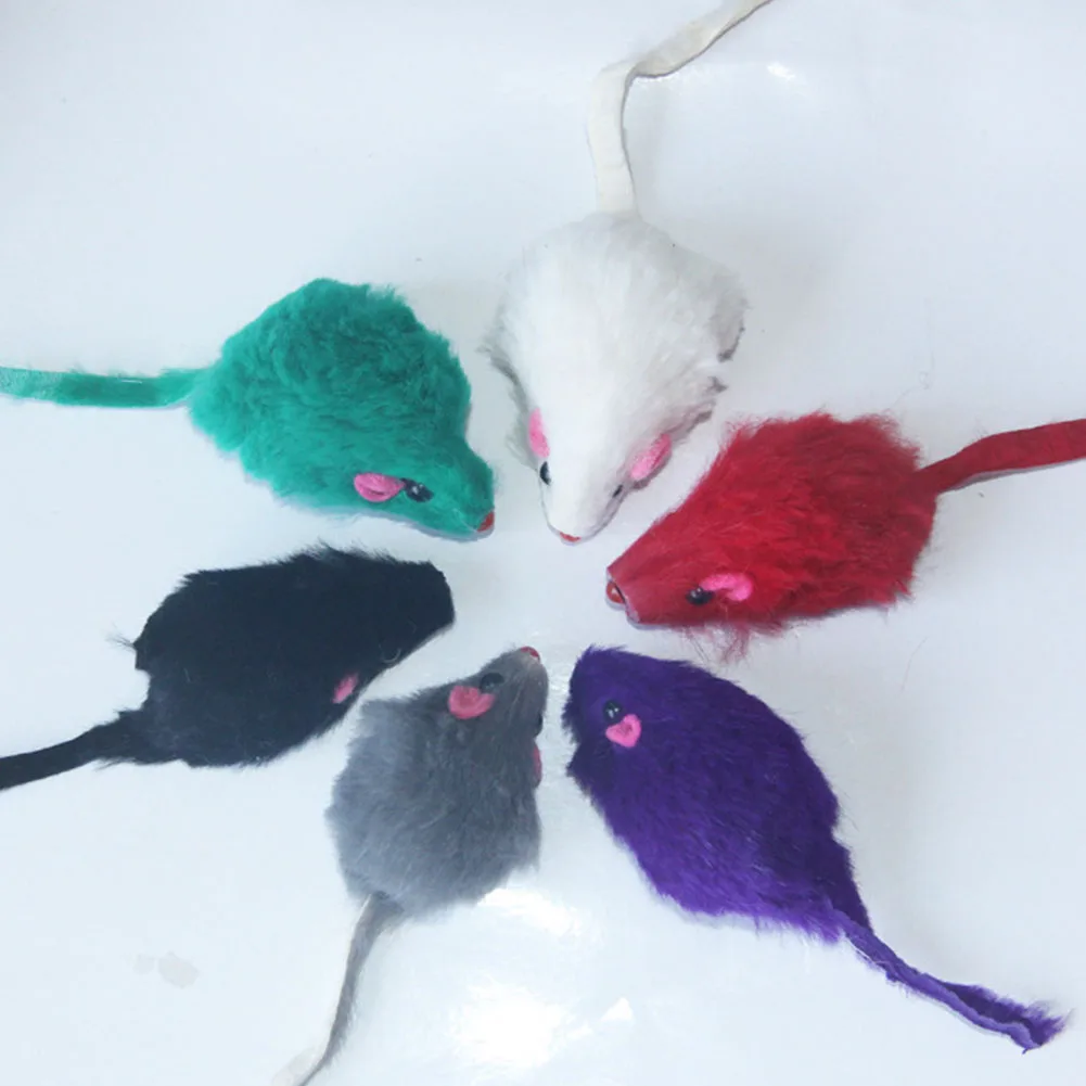 Мягкий искусственный мех кролика ложная мышь игрушки для кошек