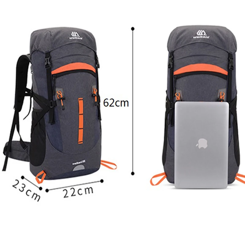 SEFAX Mochila de senderismo de 50 litros, mochila de senderismo  de gran capacidad, mochila de viaje impermeable (color negro) : Deportes y  Actividades al Aire Libre
