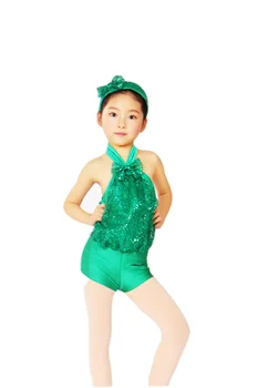 

2018 Gymnastics Leotard The New Children's Spring And Summer Female Short Halter Piece Pants Shorts Modern Jazz Dance Skirt