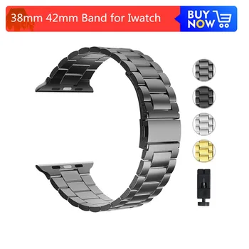

Stainless Steel Strap band for Apple Watch band strap 38mm 42mm for iwatch 5/4/3/2/1 hermes NIKE + Bracelet wrist watchband Part
