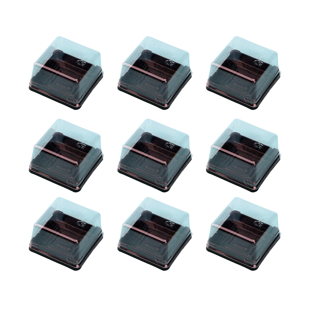

100 Pcs 80g Cake Boxes Plastic Square Moon Cake Tray Boxes Food Gift Packaging Boxes