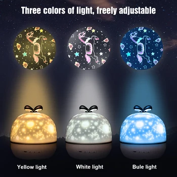 LED Rotating Projection Lamp with Music Starry Sky Romantic Projection Lamp with BT Speaker Night Light Gift for Children wholesale glow in the dark led night light starry luminous toys cosmic sky projection lamp kids toy for children christmas gift