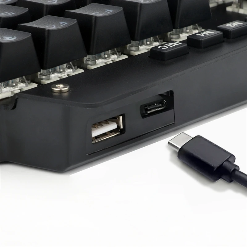ALANGDUO Механическая игровая клавиатура с одной рукой портативная RGB светодиодная