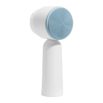 

Double-Sided Facial Cleansing Brush, Manual Facial Cleansing Brush, Ultra-Fine Synthetic Hair Brush, Handheld Silicon Brush