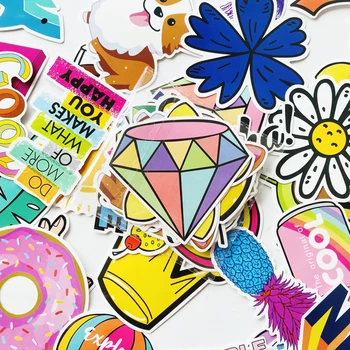 

30pcs/Bag Kawaii Large Size Summer Days Coconut Tree Rainbow DIY PVC Decorative Stickers Diary Album Stick Lable Kids Gift