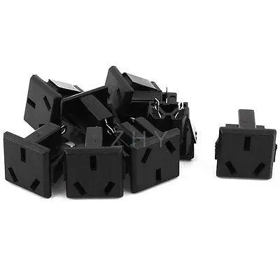 

8Pcs PCB Board AC 250V 10A AU Plug 3 Pin Square Socket Adapter Connector