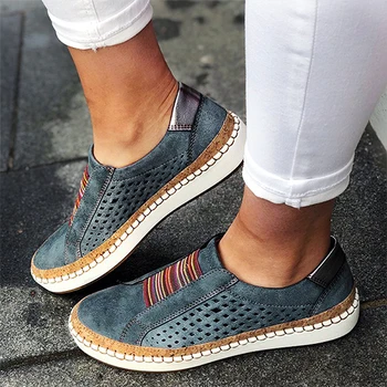 2022 Casual Women Slip on Sneakers Shallow Loafers 1