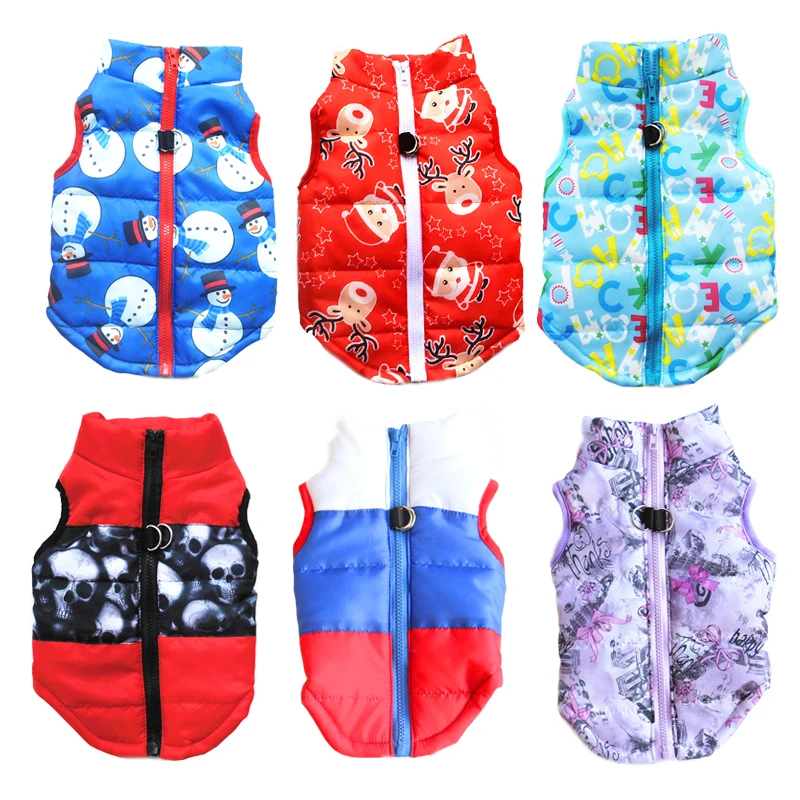 

Теплая одежда для маленьких собак, щенков, кошек, Зимний пуховик для чихуахуа, йоркширского терьера, Рождественское украшение, костюм для до...