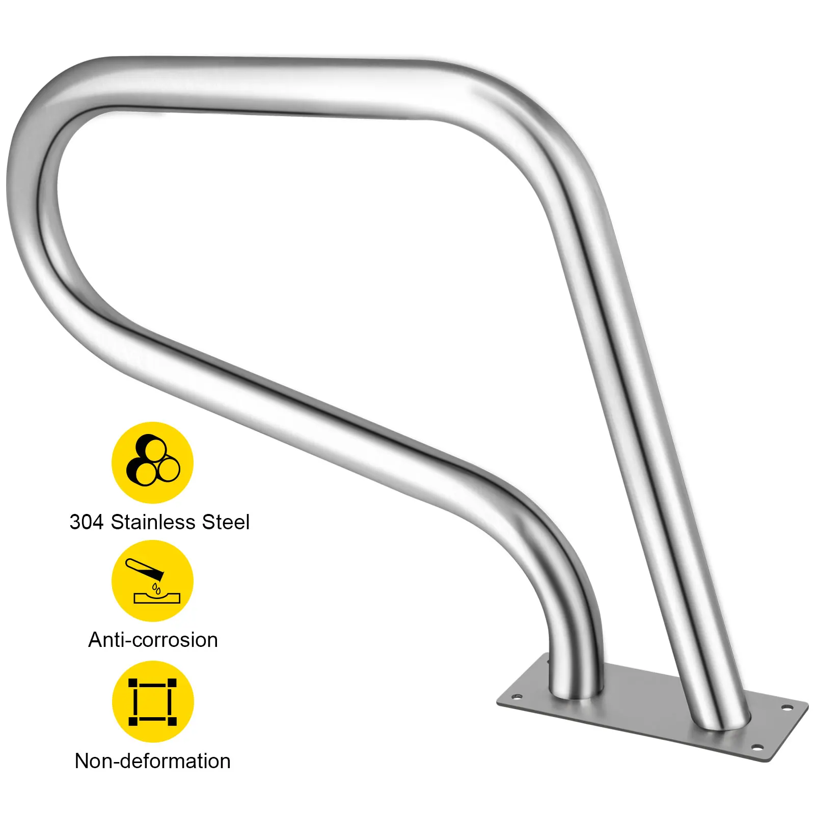 30-55"x22-32" Swimming Pool Handrail 4ft Grip Cover Humanized Design M8 Drill Bit Pool Railing Ladder Stair Rail