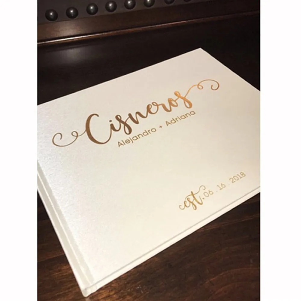 Foil Gold Monogram Wedding Guest Book Custom Bridal Shower Keepsake Guestbook Ideas Book Engagement Journal Birthday Photo Album Signature Guest Books Aliexpress
