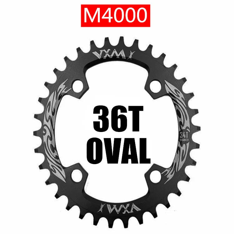 Oval 36T Black VXM96BCD горная велосипедная передняя звезда 32T 34T 36T 38T MTB кольцо цепи велосипеда Круглая овальная Звездочка Fit SHIMANO XTR XT SLX - Цвет: Oval 36T Black