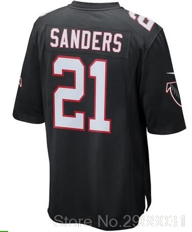 For men Качественная мужская майка Julio Jones 11 Deion Sanders 21 Matt Ryan 2 Devonta Freeman 24 Keanu Neal 22 - Цвет: For men