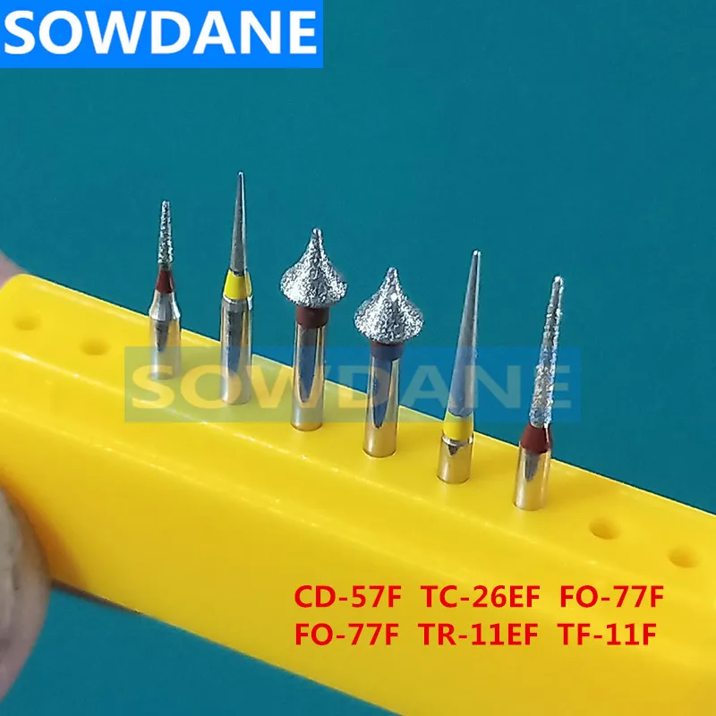 6 Pcs Set Dental Diamond Polish Bur Dental Polishing Burs Polishing Bur