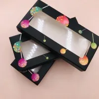 Black lollipop box Рождественская коробка, красные норковые ресницы, коробка, ресницы, посылка, удивительная цена - Цвет: Black lollipop box