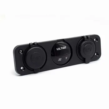 

Dual usb socket Charging With Usb Connector 4.2A Cigarette Lighter Led Voltmeter 3 In 1 Charger