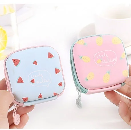 

1 Pc Cartoon Mini Coin Purse USB Cable Package Portable Key Case Headphone Cards Storage Bag Protect Your Earphones From Damage