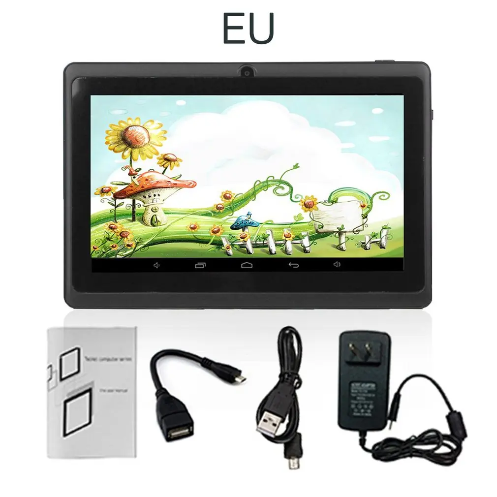 7 дюймов HD Экран Android Quad-core Tablet PC 512 Мб+ 4 Гб/512 МБ+ 8 Гб/1 Гб+ 8 Гб/1 Гб+ 16 Гб 2.0MP Камера Поддержка TF карты - Цвет: 512MB 8GB EU plug