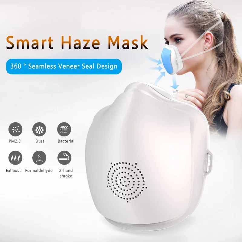 

Activated Carbon Anti Formaldehyde Respiratory Fliters Replaceable Electric Mouth Mask Efficient Purification System Independent