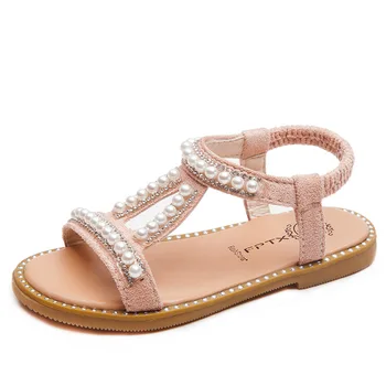 

Kid Girl Sandals New 2020 Baby Girls Summer Shoes Kids Beach Pearl Rhinestone Fashion Little Princess Sandals 1 2 3 4 5 6 Years